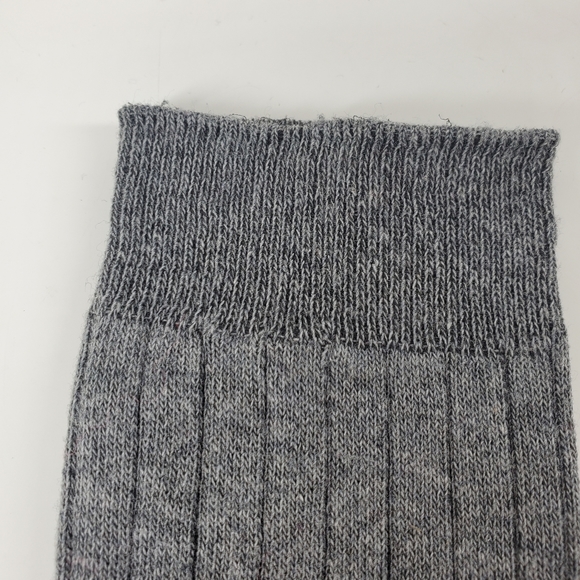 Gray Ribbed Dress Socks - Picture 3 of 4